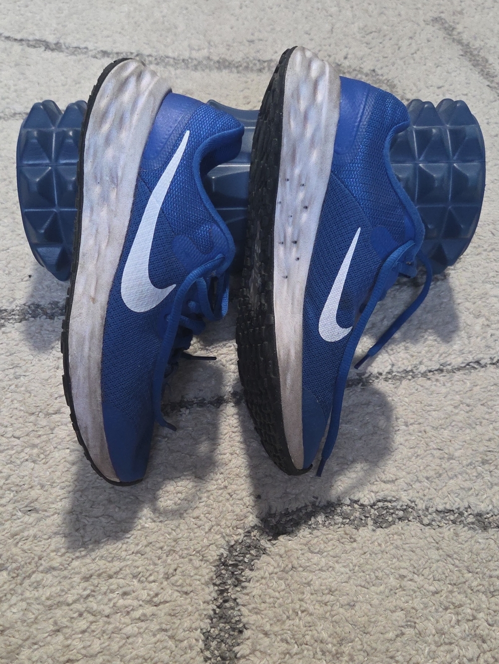 Nike Royal Blue Running Sneakers with White Swoosh